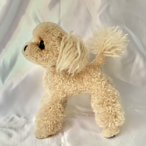 カフェオレカラーのトイプードル 羊毛フェルト 犬 羊毛フェルト