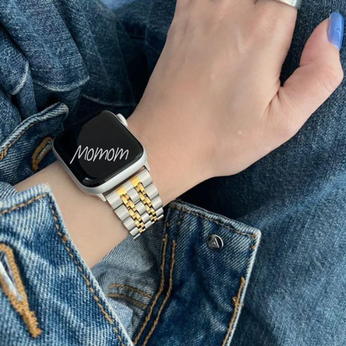 Apple Watch ダブルラインベルト ゴールド ブレスレット Momom 通販