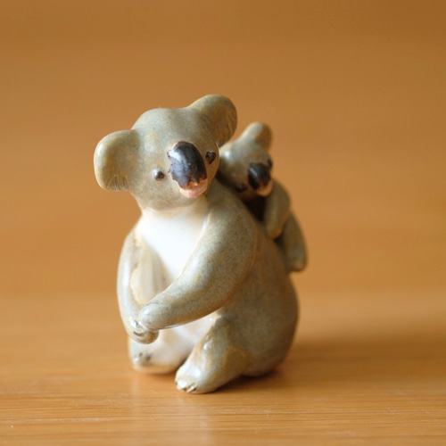 受注制作]コアラの親子 動物オブジェ その他置物 わのえ工房 通販