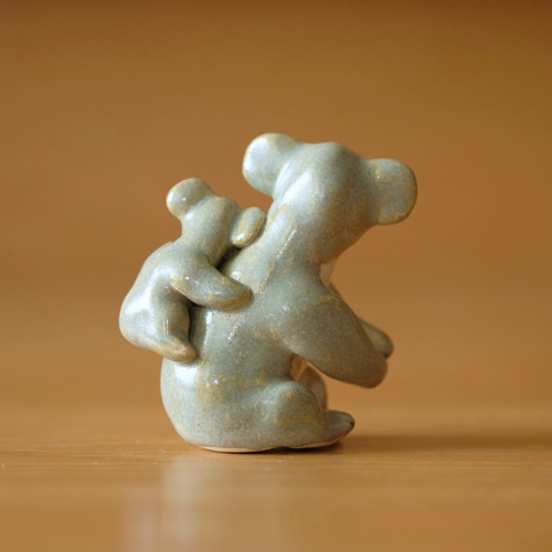 受注制作]コアラの親子 動物オブジェ その他置物 わのえ工房 通販