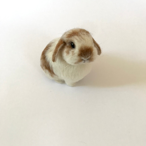ロップイヤー ブロークンオレンジ 全身 羊毛フェルト ハンドメイド インテリア ロップイヤーのうさぎさん ブロークンオレンジ 羊毛フェルト