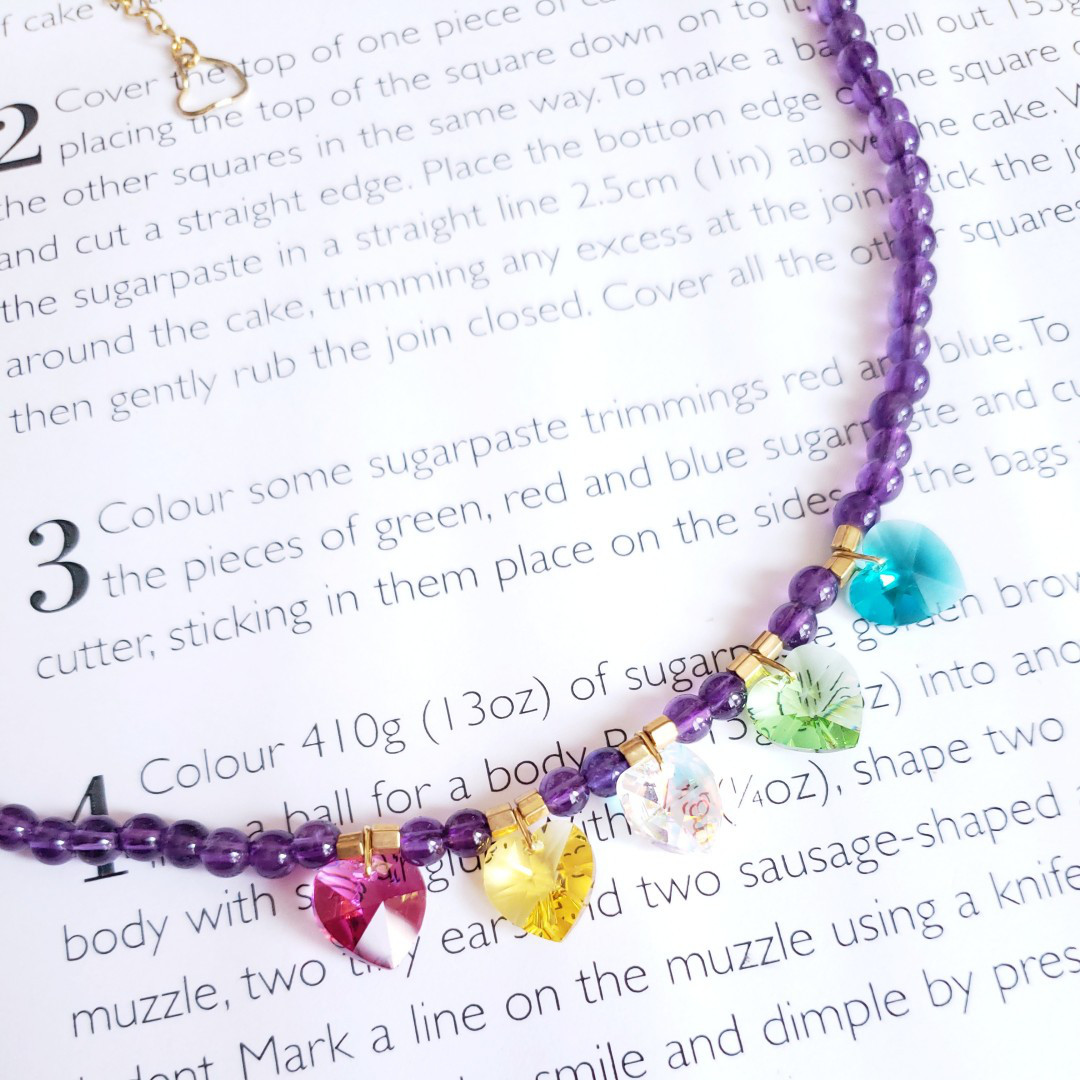 【送料無料】Five Heart ネックレス(amethyst)