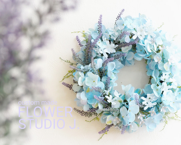 Hydrangea Wreath / with Asymmetry Lavender 1枚目の画像