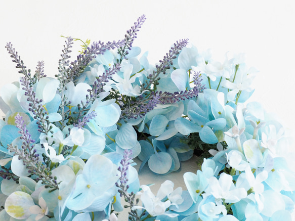 Hydrangea Wreath / with Asymmetry Lavender 4枚目の画像