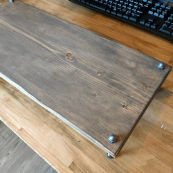 【ラスティー】モニタースタンド モニター台 デスクシェル 無垢材/リモートワーク/肩こり/癒し効果。オーダー可 7枚目の画像