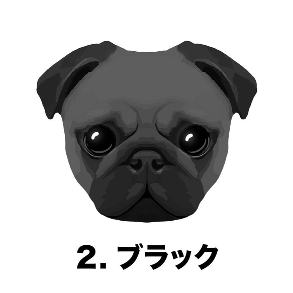 【 パグ 毛色2色 左下デザイン】スマホケース　クリアソフトケース　犬　 iPhone & Android 3枚目の画像