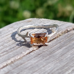 Juvelia インペリアルトパーズリング Imperial topaz Pt900インペリアルトパーズ ダイヤモンドリング