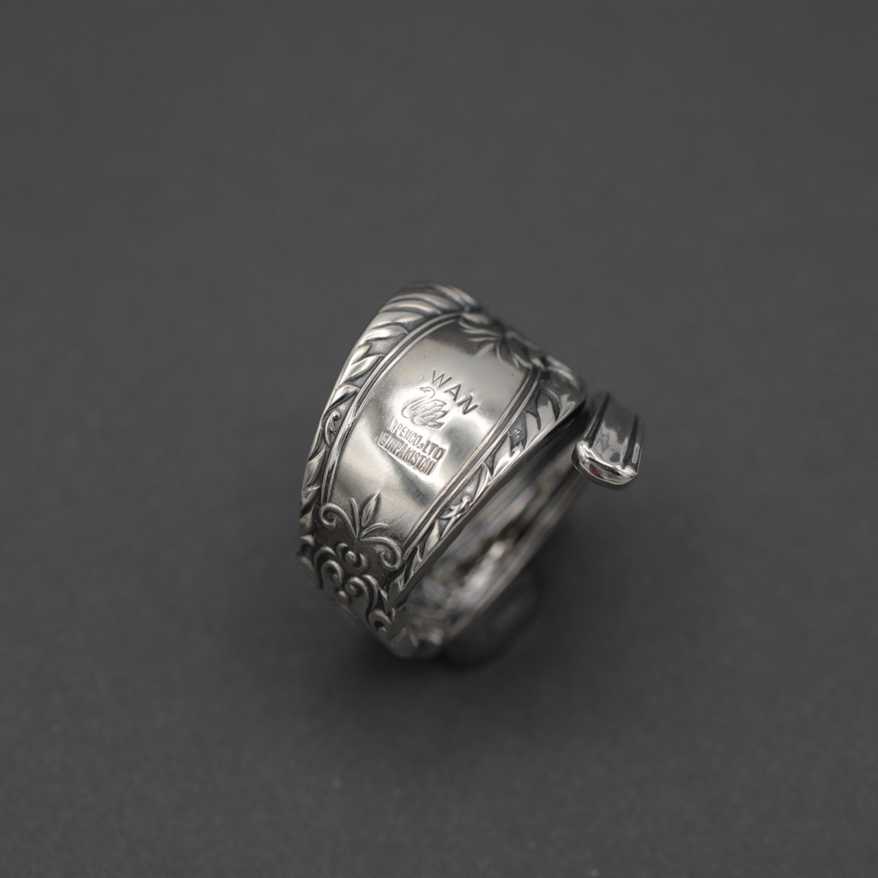 【SALE／37%OFF】 ✨極美品✨ヴィンテージ★スプーンリング★つぼ★シルバー★22号 アクセサリー