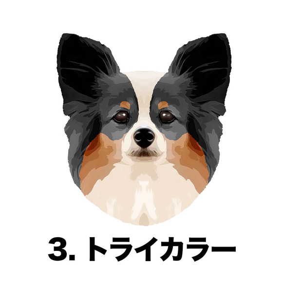 【 パピヨン 毛色4色 パターン 】スマホケース　クリアソフトケース　犬　うちの子　iPhone &Android 4枚目の画像