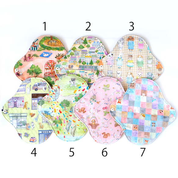 22fabric　一体型M布ナプキン　1～4thコレクション　yukiemon ユキエモン　受注製作 2枚目の画像