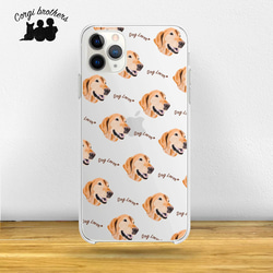 【 ゴールデンレトリバー 毛色1色 パターン 】スマホケース　クリアソフトケース　犬　iPhone & Android 1枚目の画像