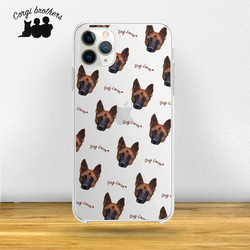 【 ジャーマンシェパード 毛色1色 パターン 】スマホケース　クリアソフトケース　犬　iPhone & Android 1枚目の画像