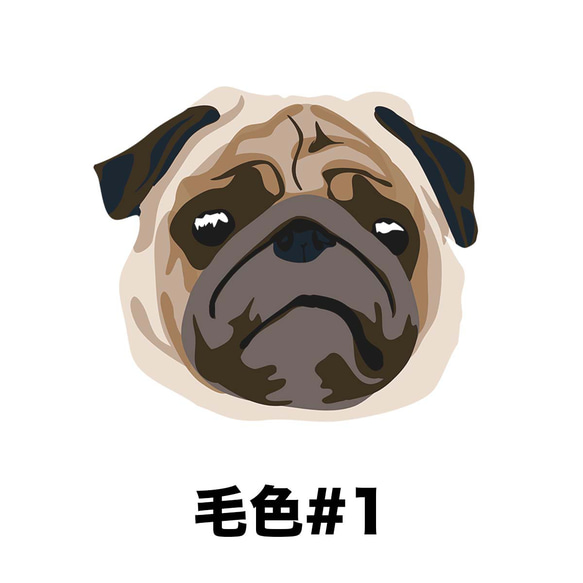 【 パグ 毛色1色 パターン 】スマホケース　クリアソフトケース　犬　うちの子　iPhone & Android 2枚目の画像