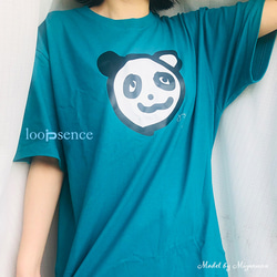 【受注生産】パパパ・パンダ design by #みやなな ループセンスオリジナルTシャツ 1枚目の画像