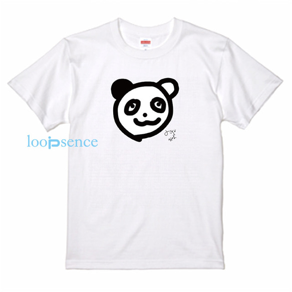 【受注生産】パパパ・パンダ design by #みやなな ループセンスオリジナルTシャツ 6枚目の画像