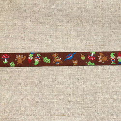 ドイツFB社 刺繍リボン 1m ドワーフと森の仲間たち ブラウン r-0683 2枚目の画像