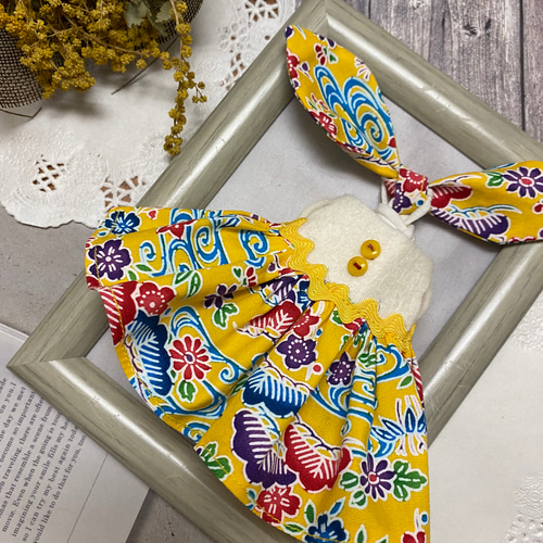 ⑦沖縄 紅型風ワンピース イーマリー イルメール ハッピードール