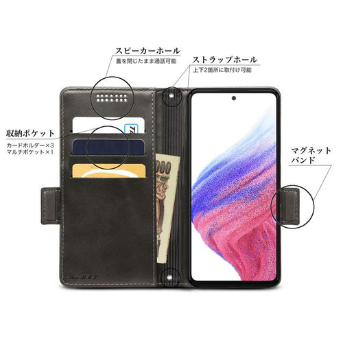 Galaxy A53 5G ブラック SCG15 本体＋箱＋付属品＋ケース2点 送料無料 Samsung Galaxy A53 5G SC-53C SCG15ケース 耐衝撃