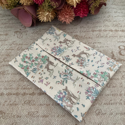 ♢リバティポケットティッシュケース♢アーカイブ・ギンガム（パープル