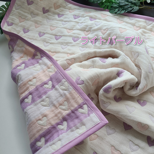 限定色】6重*パイピング*ガーゼケット【S】ハート*多色☆Lucina☆ 雑貨