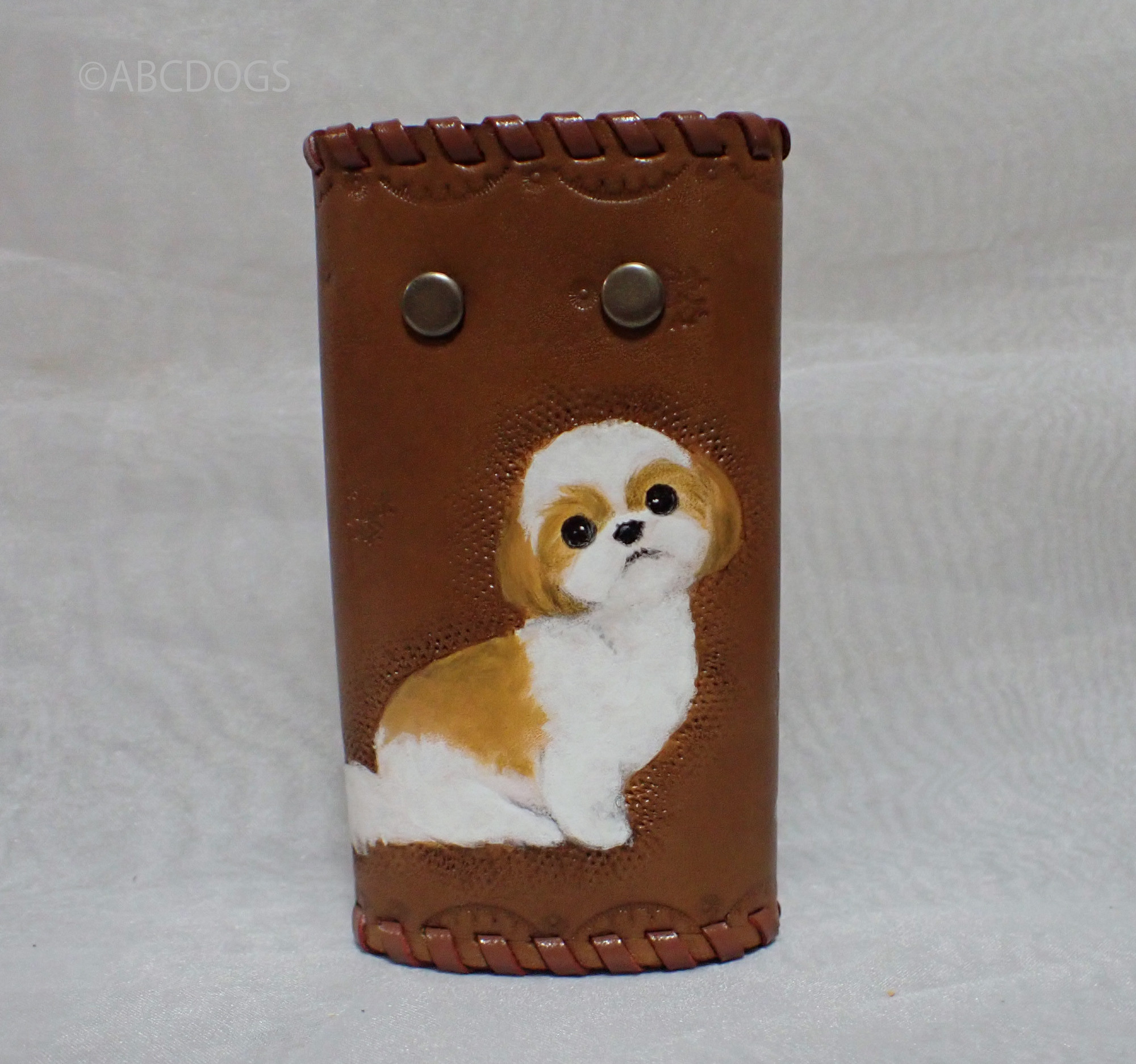 本革キーケース　シーズー　ABCDOGS