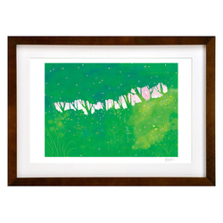 冬木立】パステルアート原画 額付き(壁掛け&スタンド型） 絵画 hrk422