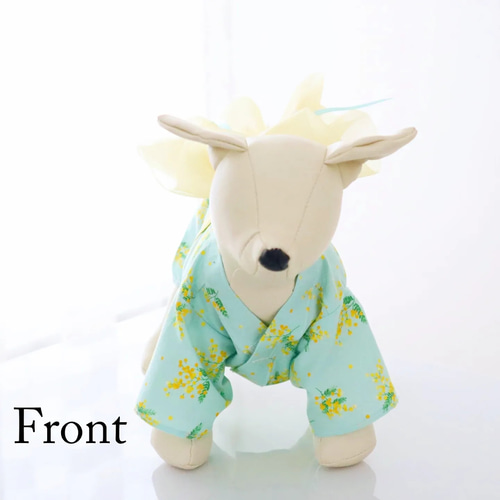 犬服　犬の服　ハンドメイド　ワンピース ミモザ 犬服 犬の服 ハンドメイド ワンピース ミモザ