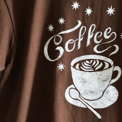 【選べる柄とサイズ】”Coffee Tシャツ" "TEA Tシャツ"　ダークブラウン　夏お揃いコーデに！！ 6枚目の画像