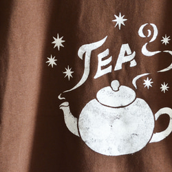 【選べる柄とサイズ】”Coffee Tシャツ" "TEA Tシャツ"　ダークブラウン　夏お揃いコーデに！！ 7枚目の画像