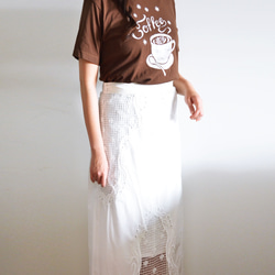 【選べる柄とサイズ】”Coffee Tシャツ" "TEA Tシャツ"　ダークブラウン　夏お揃いコーデに！！ 9枚目の画像