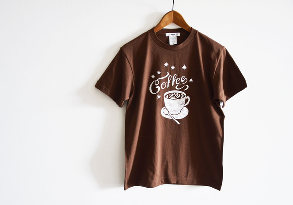 新作‼ ”Coffee Tシャツ" "TEA Tシャツ"　ダークブラウン　夏お揃いコーデに！！ 3枚目の画像