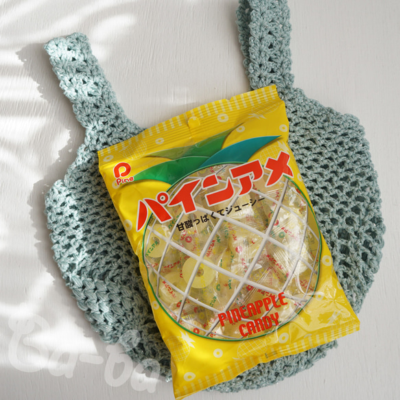 Ba-ba handmade Openwork knitting multi bag No.MB30 第5張的照片