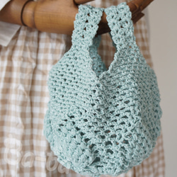 Ba-ba handmade Openwork knitting multi bag No.MB30 第1張的照片