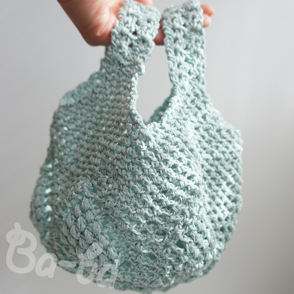 Ba-ba handmade Openwork knitting multi bag No.MB30 第10張的照片