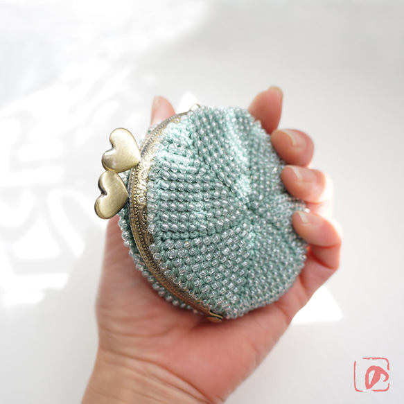 Ba-ba handmade Beads crochet round coinpurse No.1675 第6張的照片