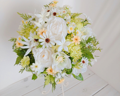 ウェディングブーケ（ブートニア付き）B-84 ブーケ himejyon 通販