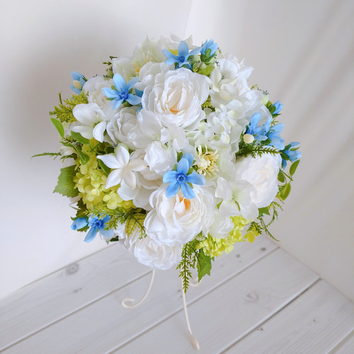 ウェディングブーケ（ブートニア付き）B-85 ブーケ himejyon 通販