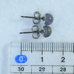 （1 件）堇青石耳釘（6 毫米，鈦柱） 第5張的照片