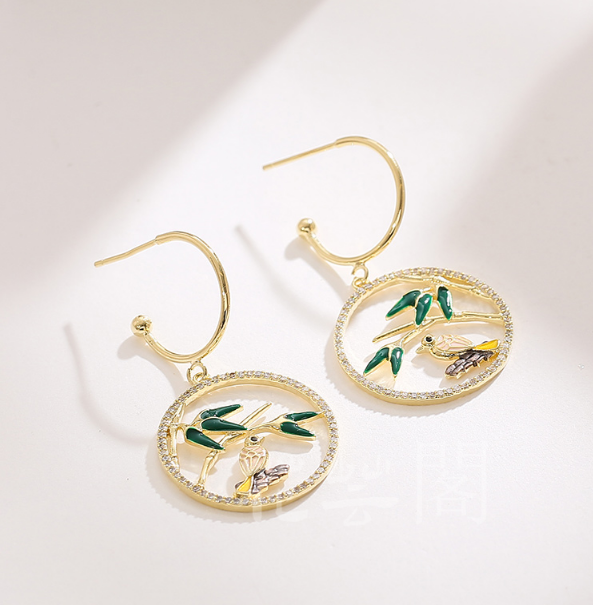 高品質 小衆  可愛い 小鳥   耳飾り 5,007円