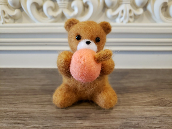 羊毛フェルト クマのキャラクター 羊毛フェルト クマのキャラクター