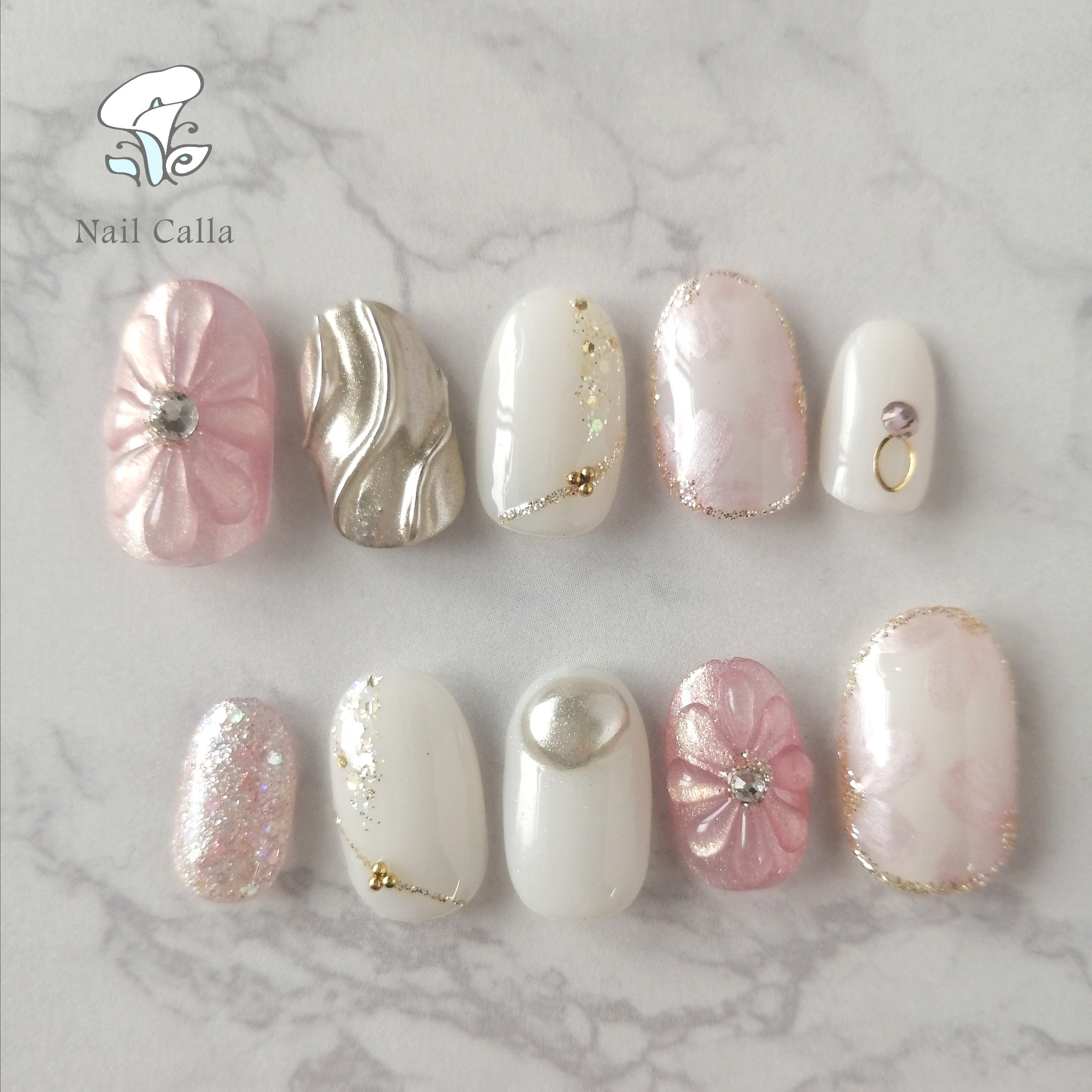 ネイルチップ/ブライダルネイル/ブライダル/ウェディングネイル