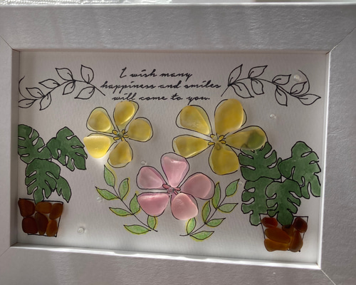 ♡aaページ♡シーグラスアート シーグラスアート 018 boy その他アート WaMo 通販 13433310