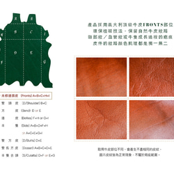 【OMC】義大利植鞣革信封式雙面牛皮短夾(95169綠色) 第14張的照片