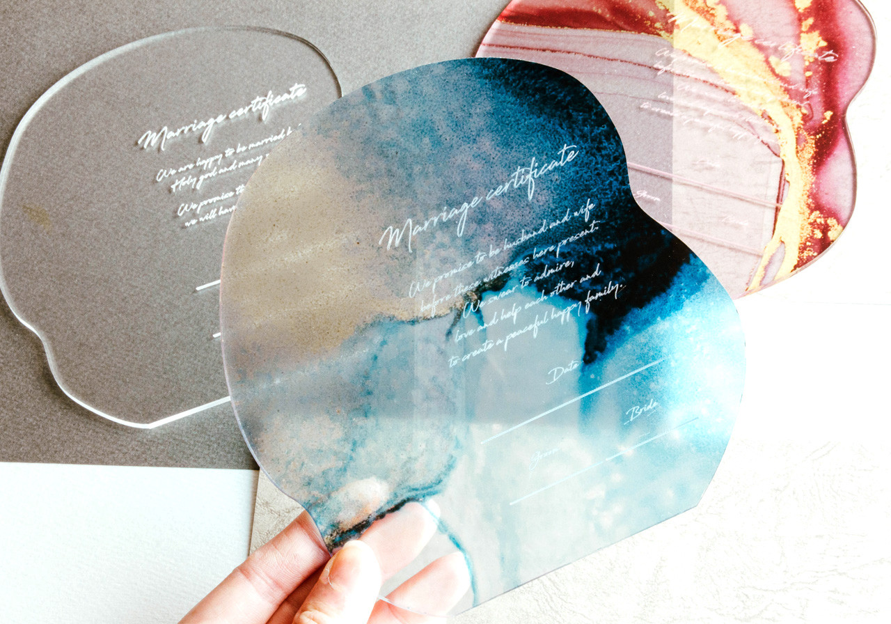 【最短3日】水彩が美しい結婚証明書