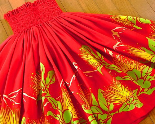 ☆オーダー☆レフア☆ボルケーノ☆赤☆パウスカート☆（商品番号：MN