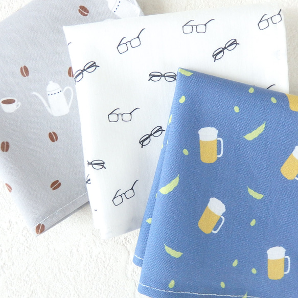 働く大人のコットンハンカチ3枚ギフトセット 3枚目の画像