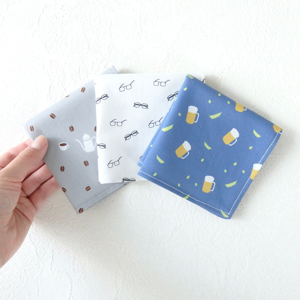 働く大人のコットンハンカチ3枚ギフトセット 4枚目の画像