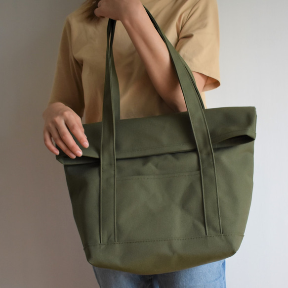 BEND TOTE BAG（オリーブ/カーキ） 9枚目の画像