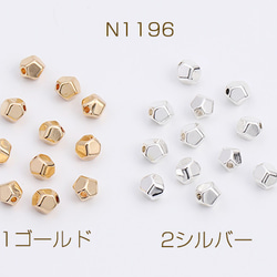 N1196-2  60個  人口石メッキビーズ メッキヘマタイト(人口石) ソロバンカット 4mm 3X（20ヶ） 1枚目の画像