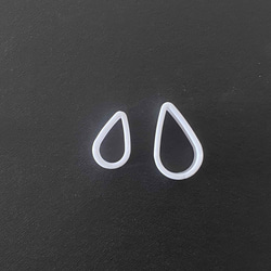 雨のしずく（大小）とてるてる坊主のクッキー型3点セット 3枚目の画像